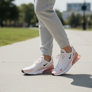 Nike Women’s Air Max 270 Sneakers in Pink, White and Black